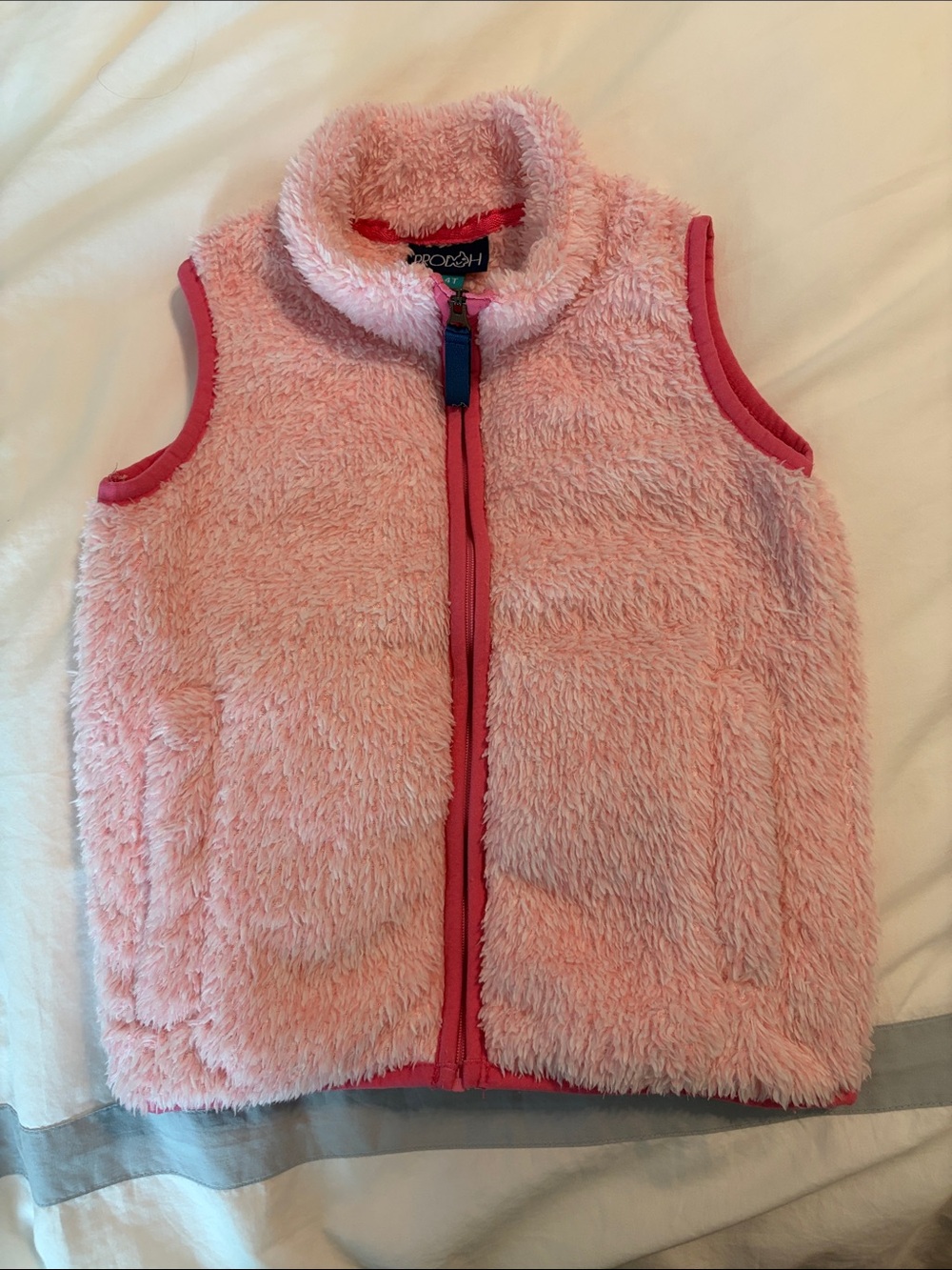 Prodoh Pink Fuzzy Zip-Up Vest